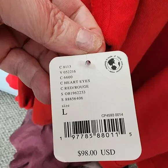Free PeopleNWTTrish Heart Eyes SweatshirtRedMSRP $98
